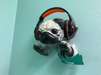 Full-Color Pug Headphone Wall Rack!