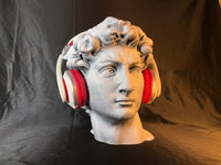 "Black and White Fade" Michelangelo's David Headphone Stand!