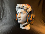 "Black and White Fade" Michelangelo's David Headphone Stand!